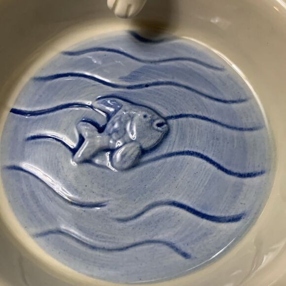 Fitz & Floyd “Cat-Fish” Cat & Fish Sculpture Ceramic Dish Vintage Home Decor - Picture 4 of 8